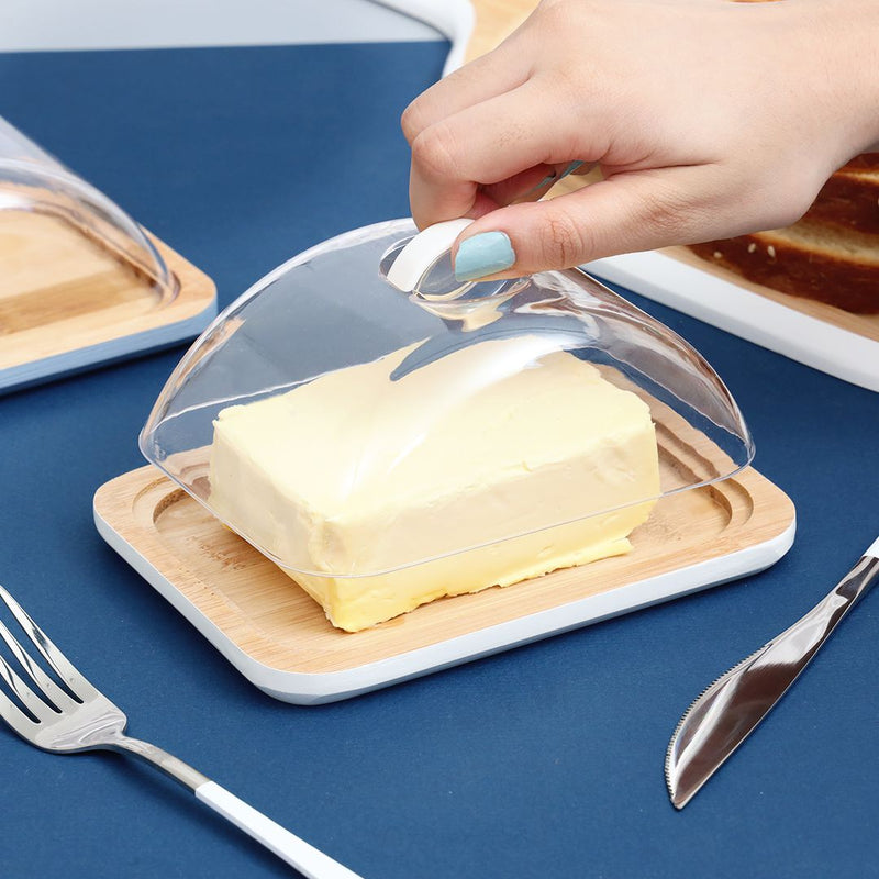 Bamboo Butter Serving Tray with Acrylic Cover