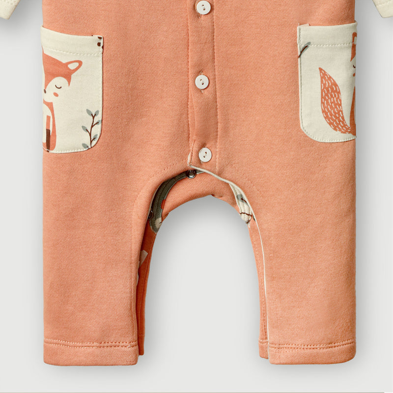 Animals Knitted Fleece Dungaree 2pc Set