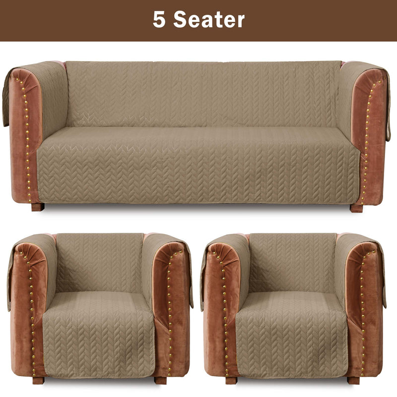 Ultrasonic Quilted Sofa Cover Set Sand