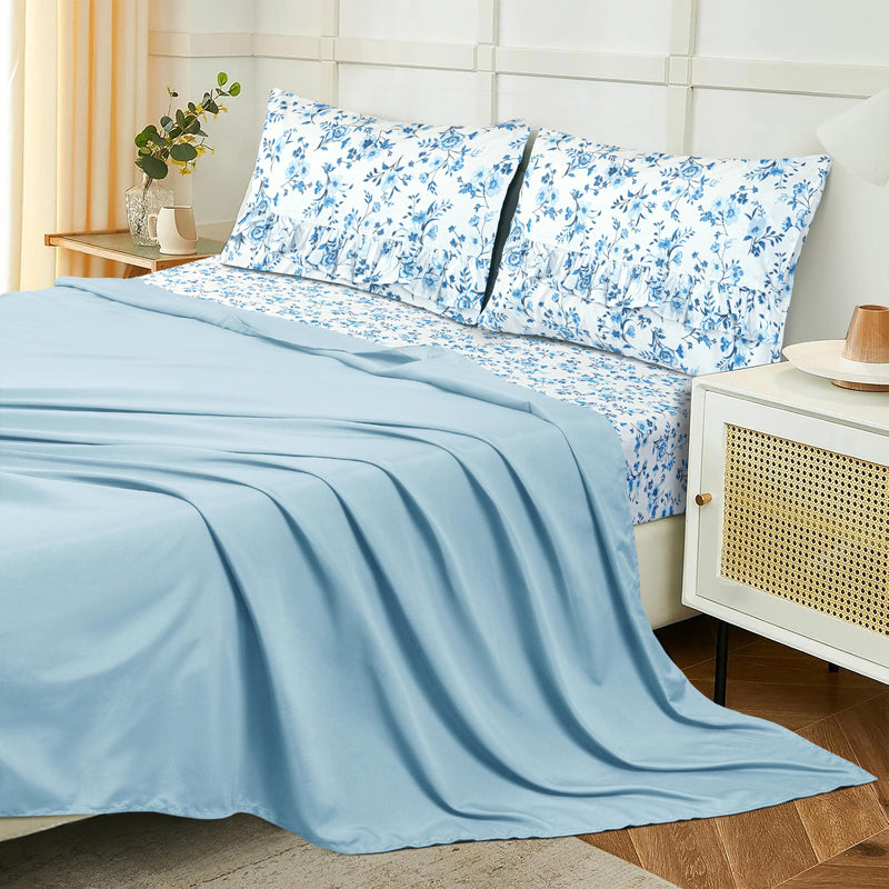 Azure Meadow 4-Piece Sheet Set