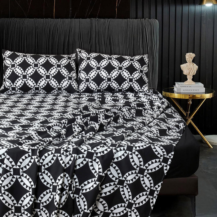 Classic Contrast Printed Flat Sheet