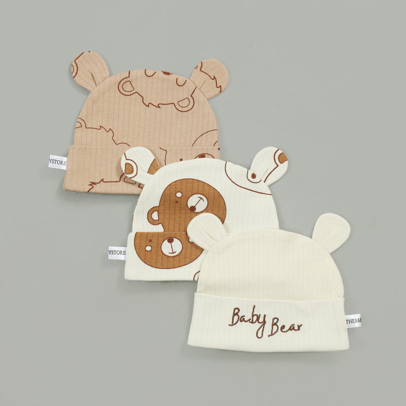 Bear Baby Caps - Pack Of Three