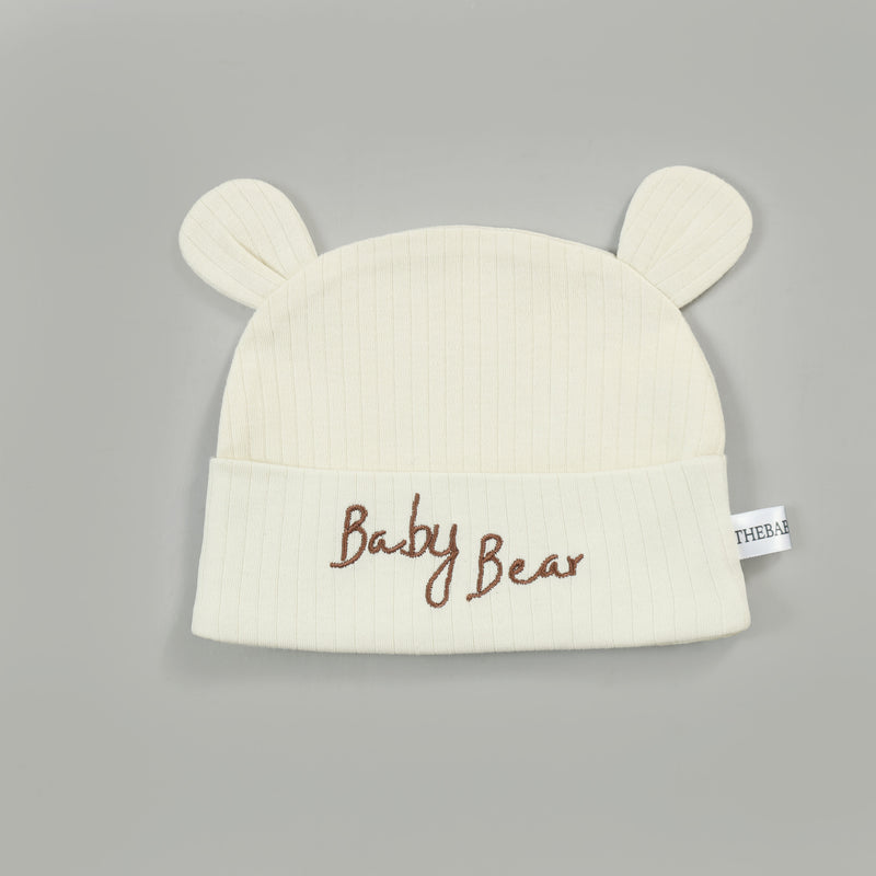 Baby Bear Embroidered Baby Cap
