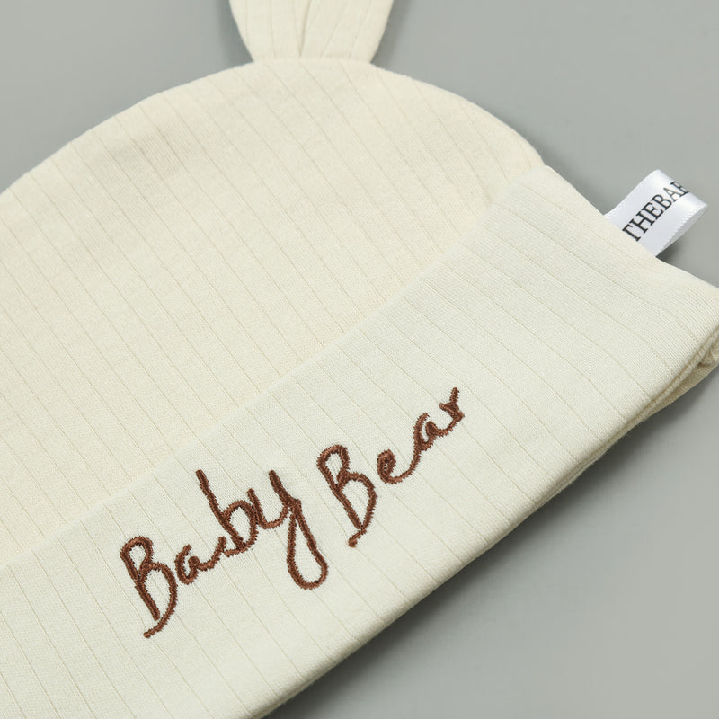 Baby Bear Embroidered Baby Cap