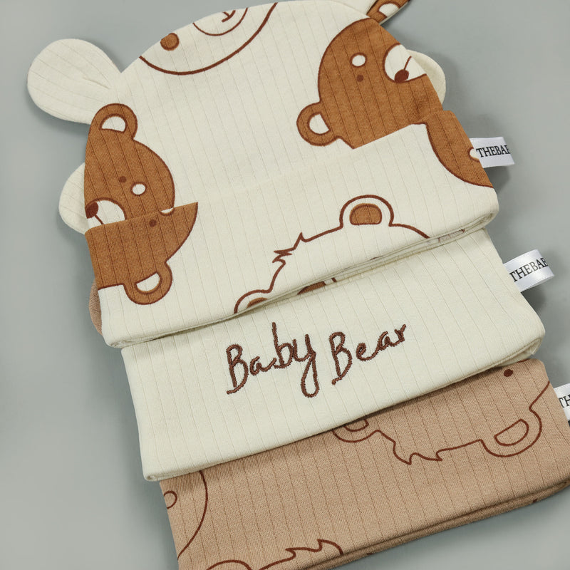 Bear Baby Caps - Pack Of Three