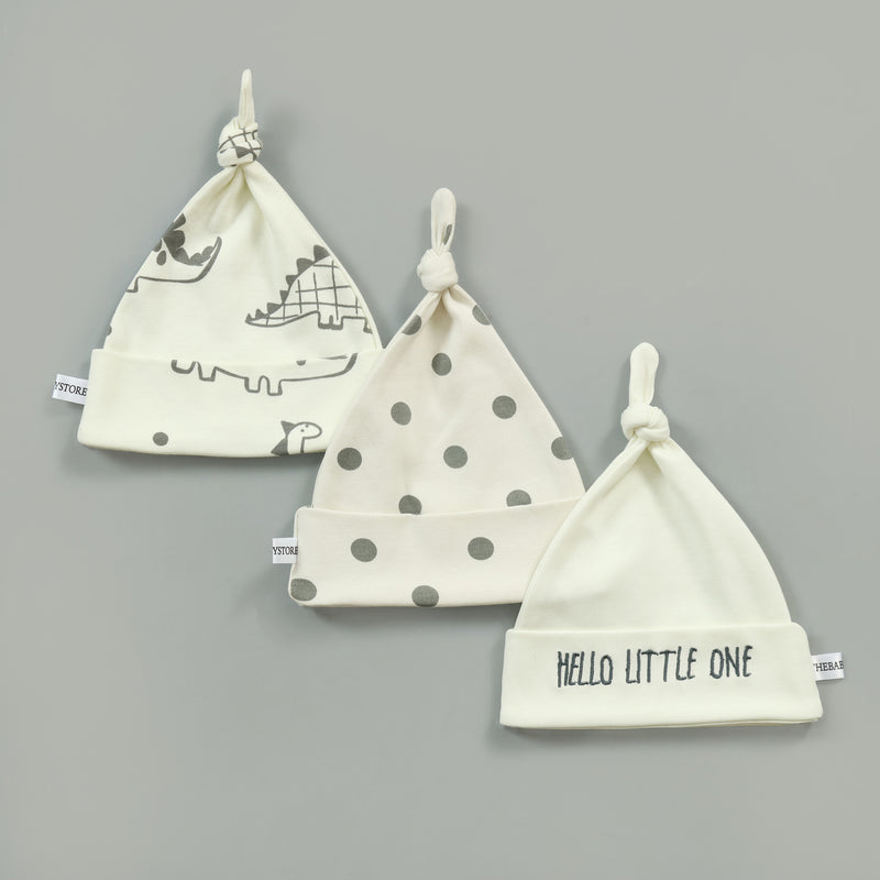 Dino Baby Caps - Pack Of Three