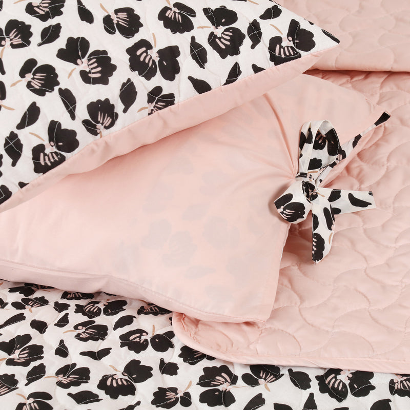 Midnight Bloom Quilted Bedspread