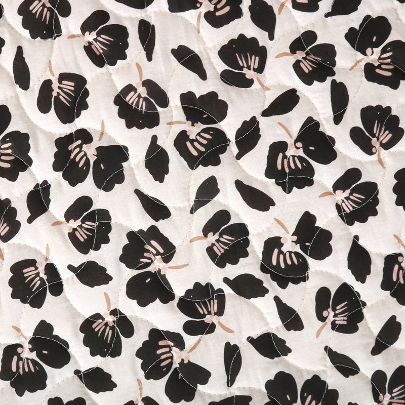 Midnight Bloom Quilted Bedspread