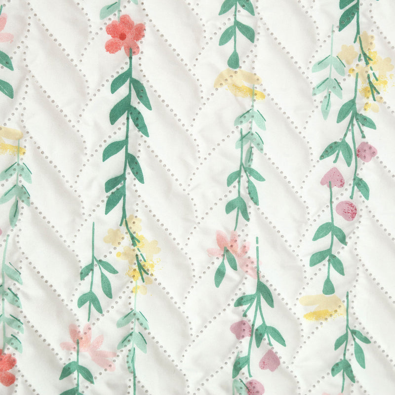Petal Path Quilted Sofa Cover Set