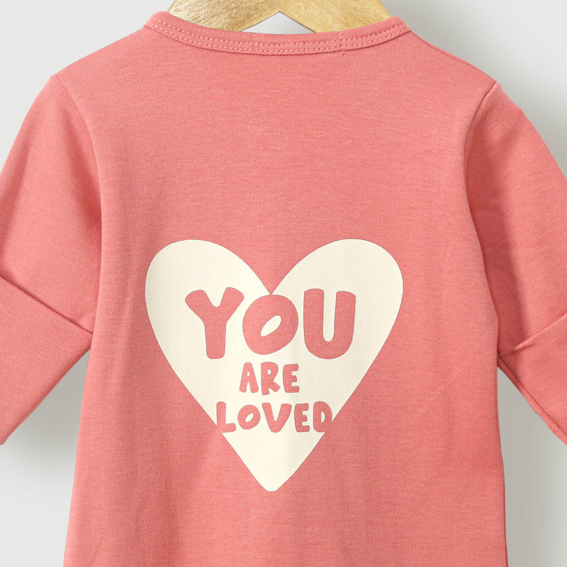 Heart Printed Baby Rompers (Pack of 3)