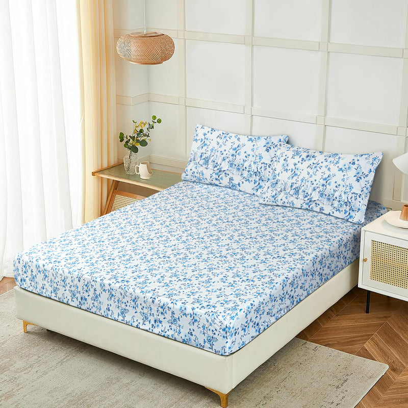 Azure Meadow 4-Piece Sheet Set