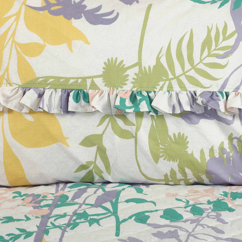 Pastel Meadow Quilted Bedspread