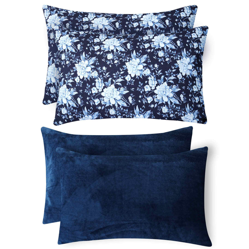 Midnight Blossom Printed Razaye Set-6pc