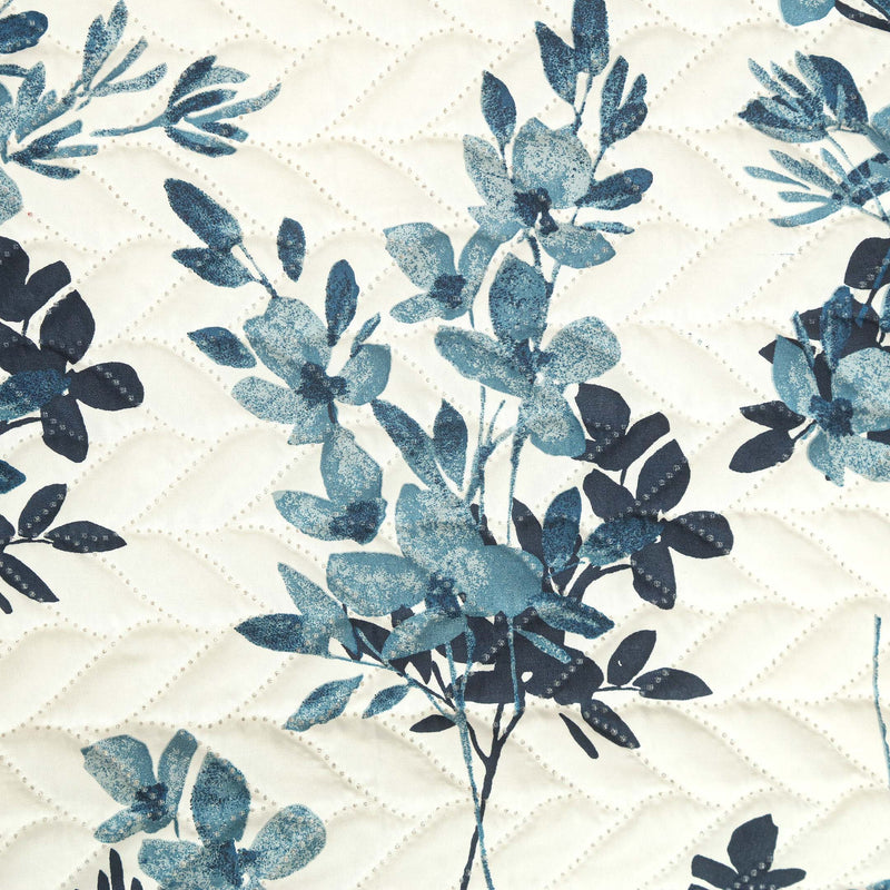 Aqua Leaf Quilted Sofa Cover Set