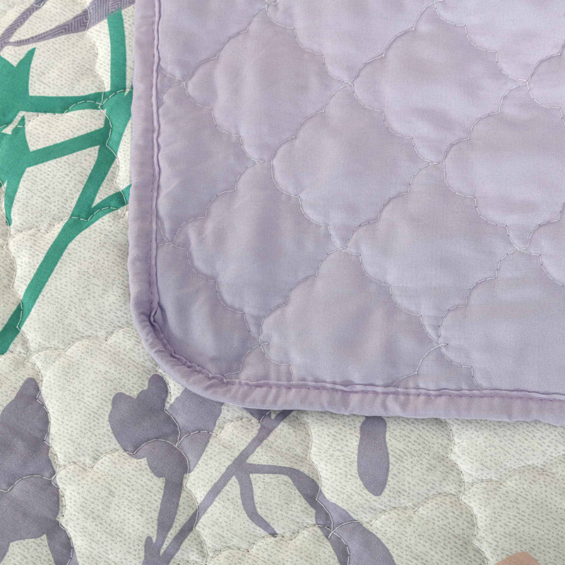 Pastel Meadow Quilted Bedspread