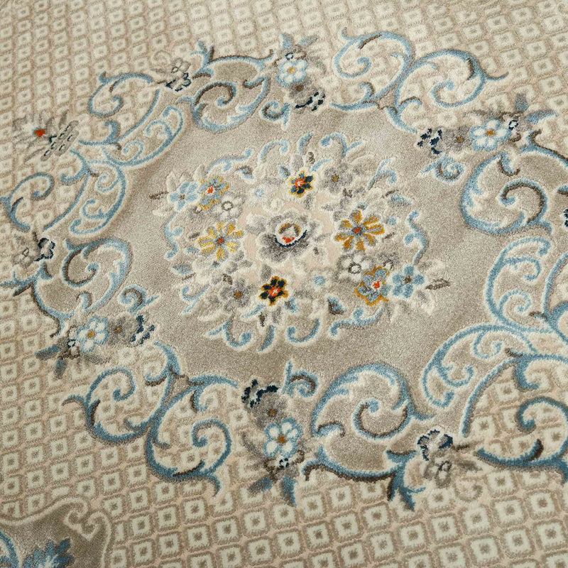 Ancient Style Grey King Size (7.6 X 5.25 Feet)  Thick & Cozy Floor Rug