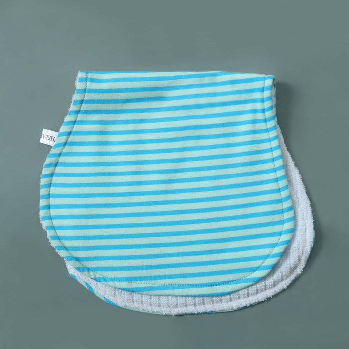 Aqua Stripes Baby Burp Cloth