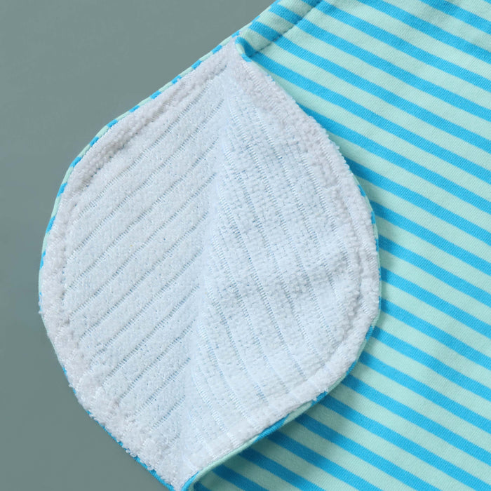 Aqua Stripes Baby Burp Cloth