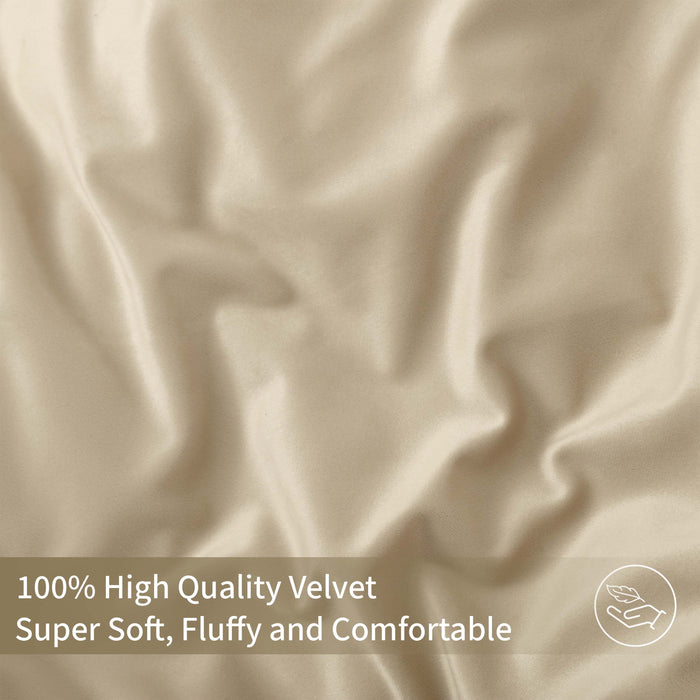 Beige Velvet Quilt Cover