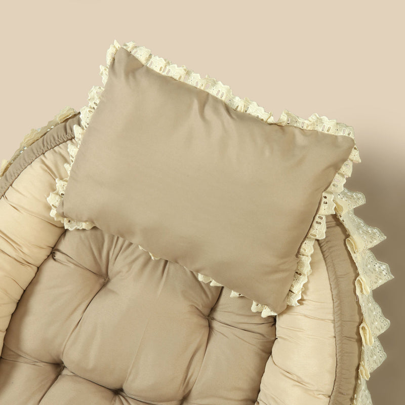Beige Laced Baby Snuggle Bed
