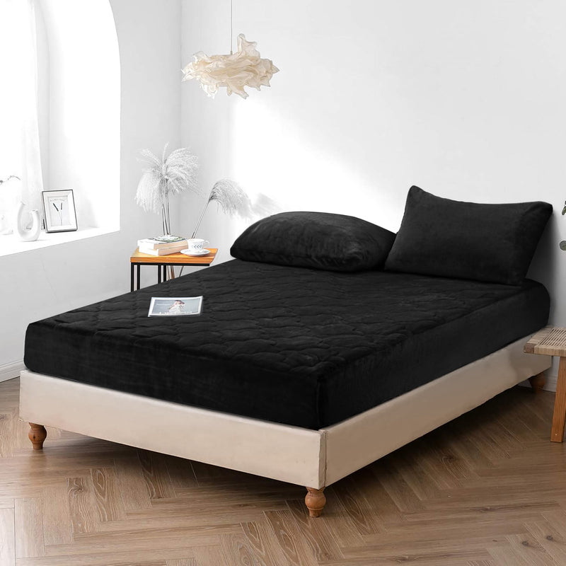 Plush Quilted Fleece Fitted Sheet