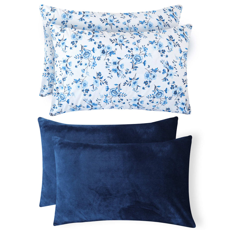 Azure Meadow Printed Razaye Set-6pc