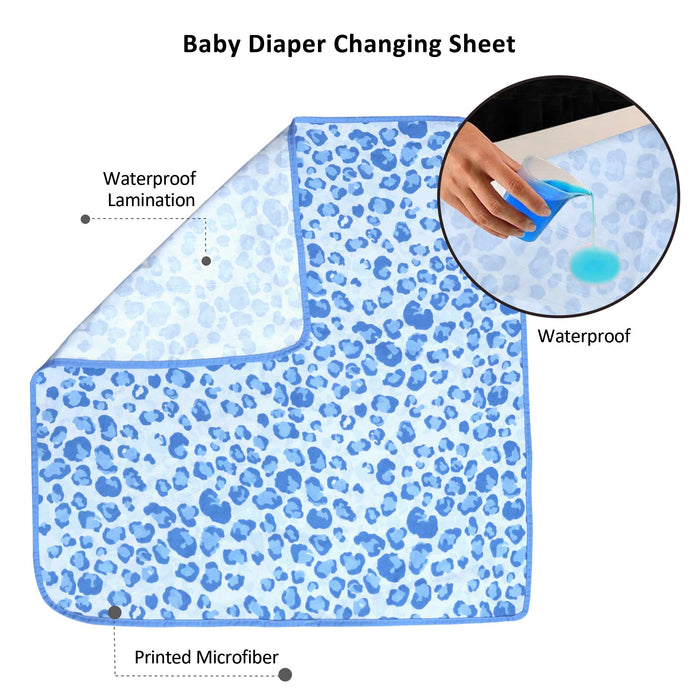 Blue Pebbles Baby Diaper Changing Sheet