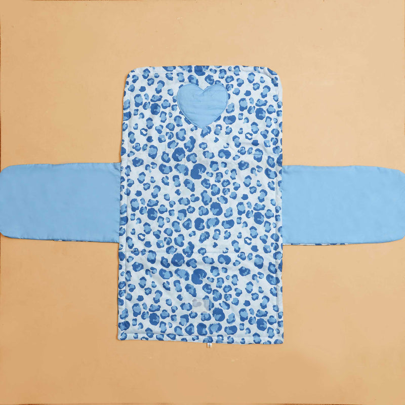 blue pebbles baby diaper changing sheet