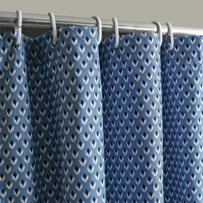 Blue Spade Waterproof Shower Curtain