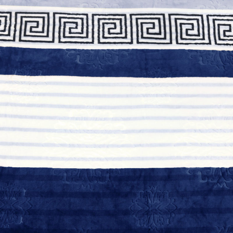 Geo Print Embossed Sherpa Blanket