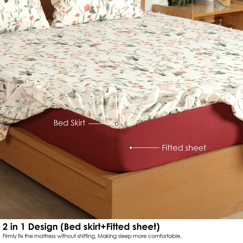 Botanical Bliss Ruffled Fitted Sheet