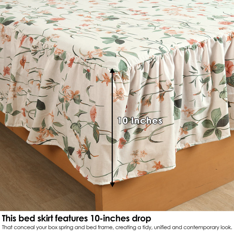 Botanical Bliss Ruffled Fitted Sheet