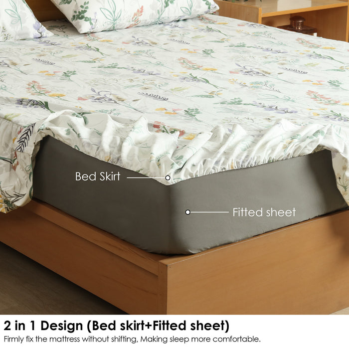 Botanical Meadows Ruffled Fitted Sheet