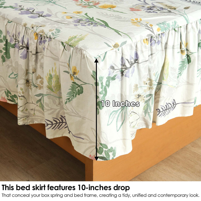 Botanical Meadows Ruffled Fitted Sheet