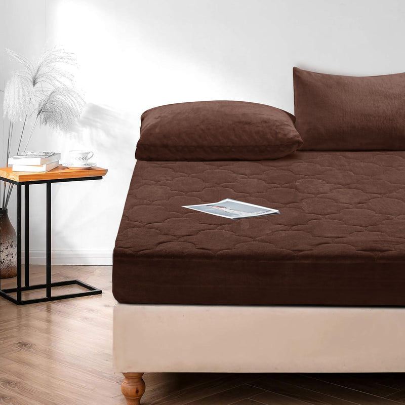 Plush Quilted Fleece Fitted Sheet
