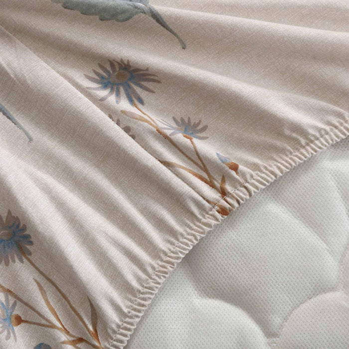 Pastel Meadows Quilted Fitted Sheet
