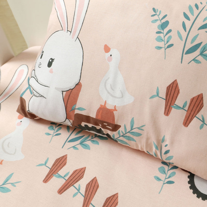 Bunny Tractor Baby Crib Bedding Set