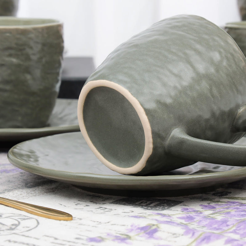Stone Lan Assorted Cup Set Dark Green - 12 Pcs