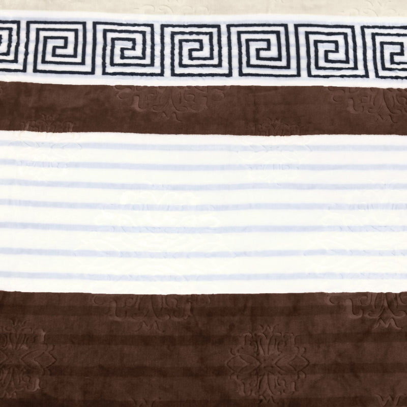 Geo Print Embossed Sherpa Blanket