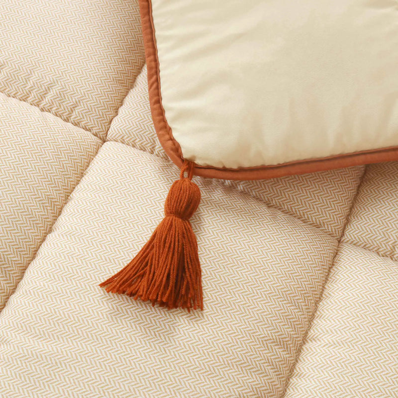 Cream Elegance Sofa Topper