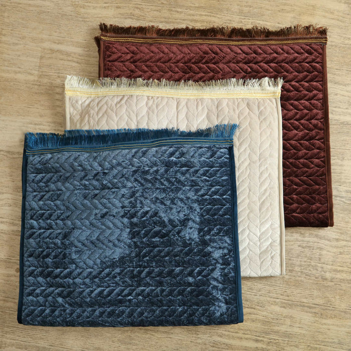 Crushed Velvet Embossed Prayer mats (Bundle of 3)