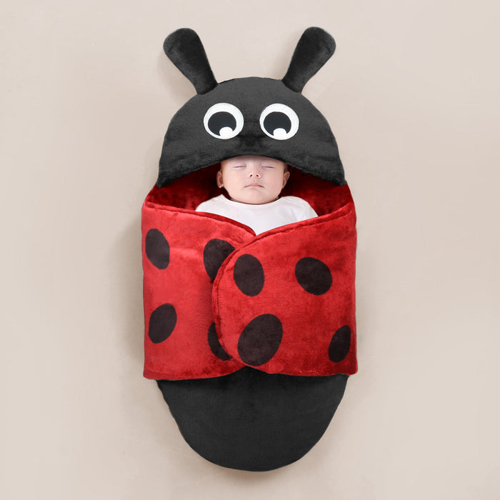 Cute Ladybug Fleece Baby Sleeping Carry Nest