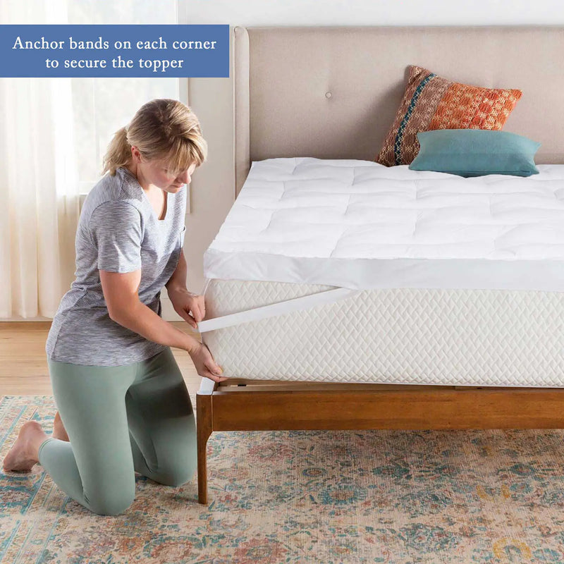 Diagonal Tuck Mattress Topper
