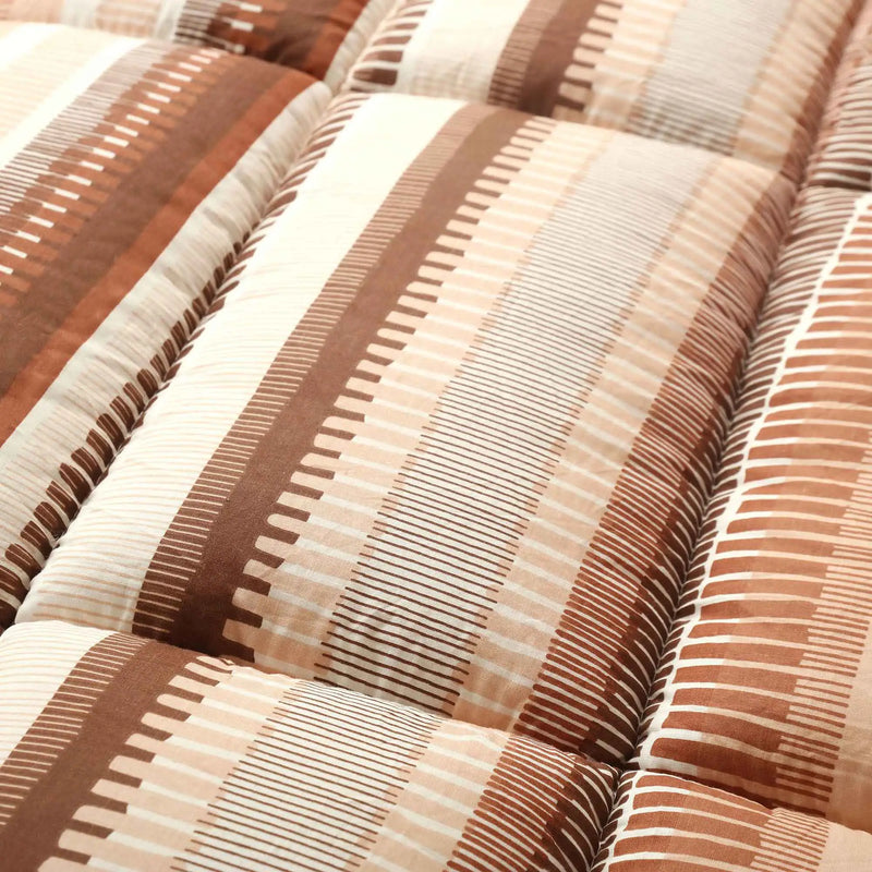 Earthline Comfort Quilted Striped Sofa Topper