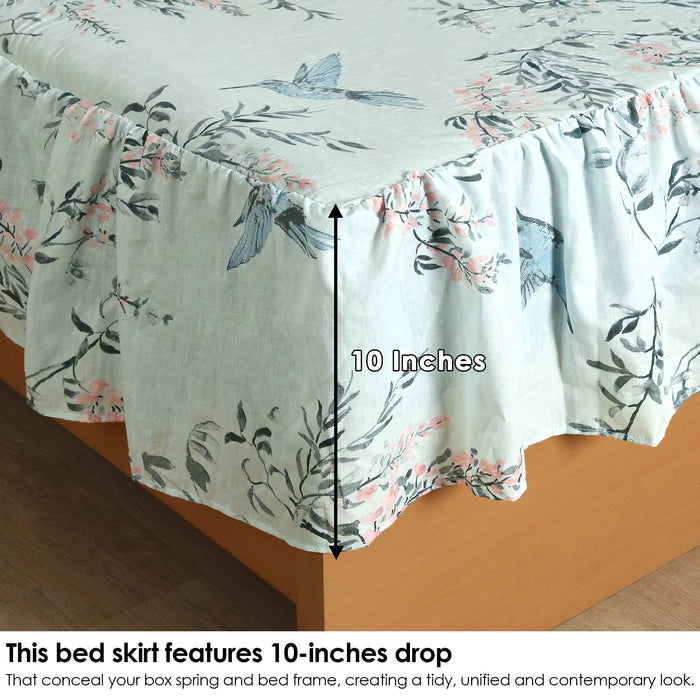 Feathered Blossom Ruffled Fitted Sheet