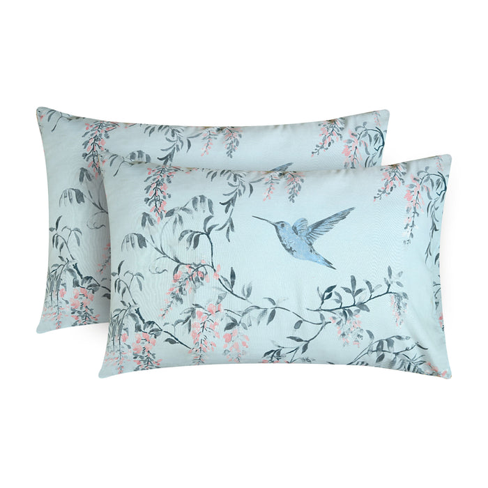 Feathered Blossom Pillow Covers
