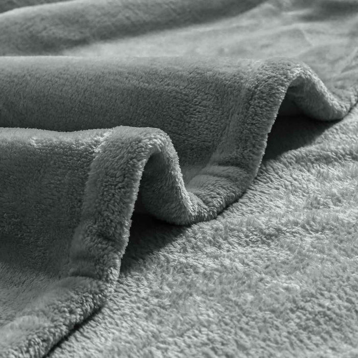 Supersoft 310 gsm Snuggly AC Fleece Blanket Ash