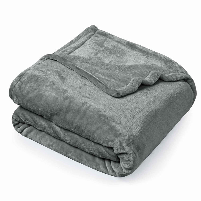 Supersoft 310 gsm Snuggly AC Fleece Blanket Ash