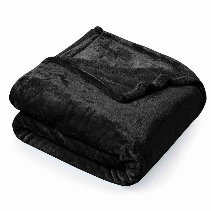 Supersoft 310 gsm Snuggly AC Fleece Blanket Black