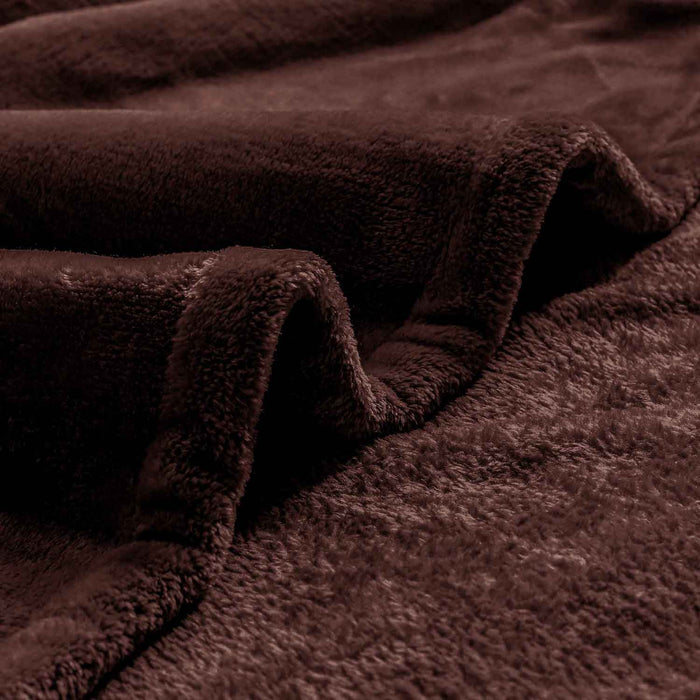 Supersoft 310 gsm Snuggly AC Fleece Blanket Cocoa Brown